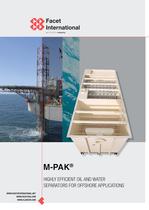 M-Pak brochure with details about oil-water separation in offshore applications