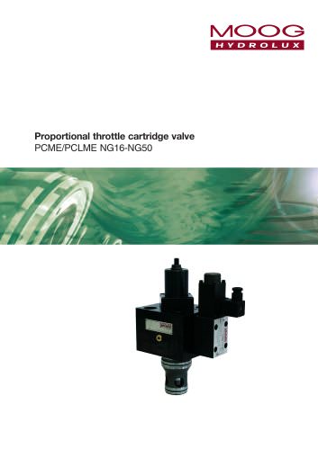 Proportional throttle cartridge valve PCME/PCLME NG16-NG50