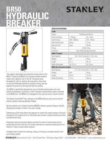 BR50 HYDRAULIC BREAKER