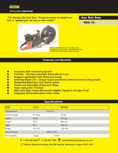 Gas Rail Saw