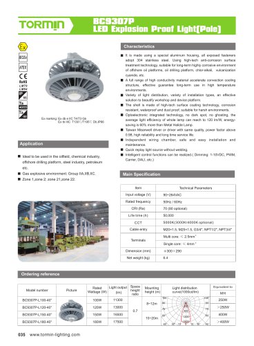 BC9307P explosion proof fixed light