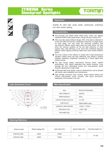 ZY8510A non ex fixed professional light