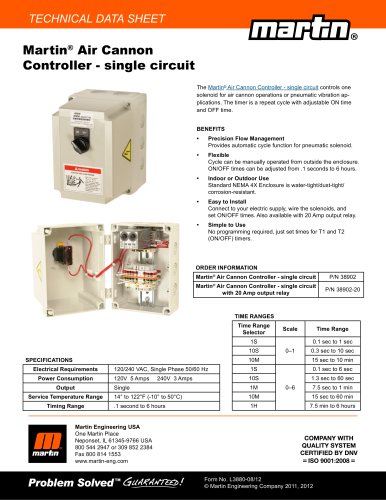 Martin® Air Cannon Controller - Single Circuit