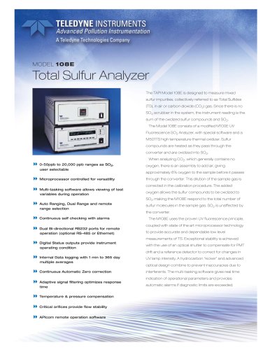 Total Sulfur Analyzer