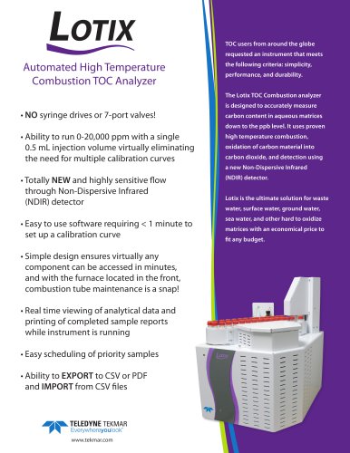 Lotix Data Sheet