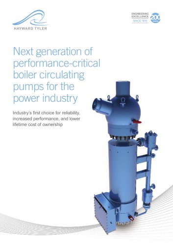 Next generation of performance-critical boiler circulating pumps for the power industry