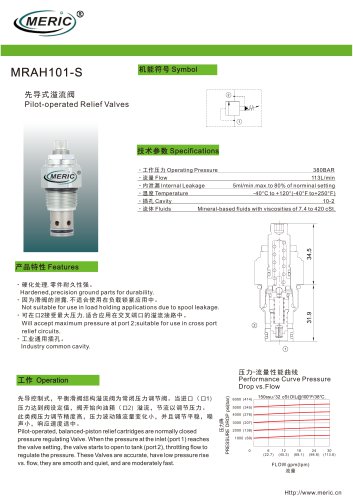 Pilot-operated relief valve MRAH101-S series