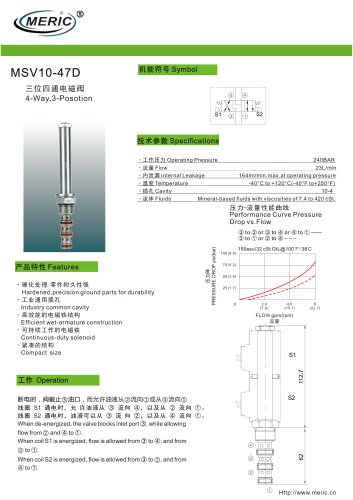 Spool hydraulic directional control valve MSV10-47D