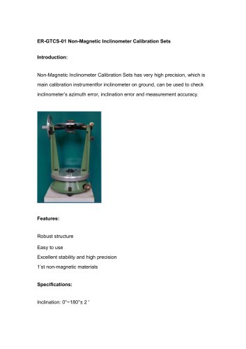 ER-GTCS-01 Non-Magnetic Inclinometer Calibration Sets