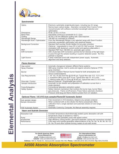 AI 500 Atomic Absorption Spectrometer