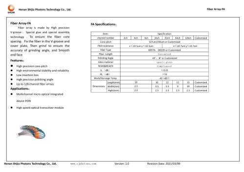 Fiber Array-FA