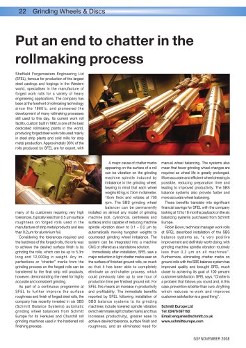 Ending chatter in the rollmaking process  using SBS Dynamic Balancers