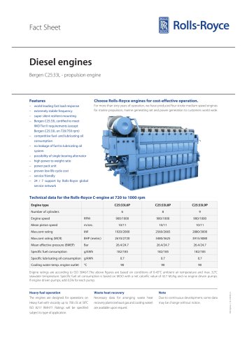 Bergen C25:33L - propulsion engine