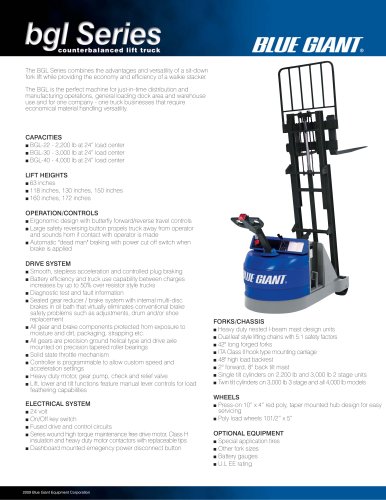 BGL Narrow Aisle Stacker