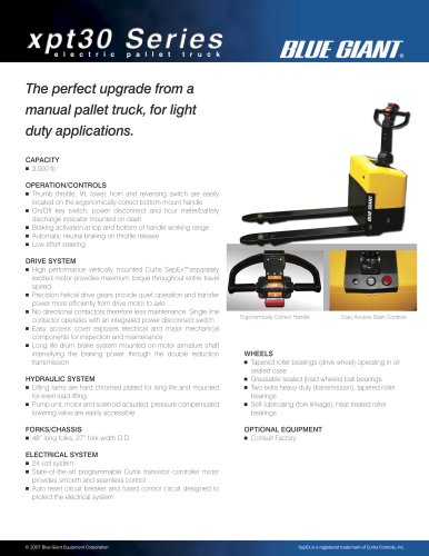 XPT-30 Electric Pallet Truck