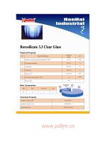 Catalogue for Borosilicate Glass Tubing and Rod