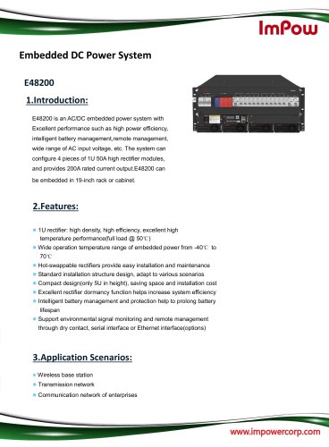 Embedded DC Power System E48200