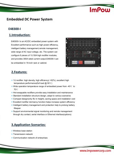 Embedded DC Power System E48300-I