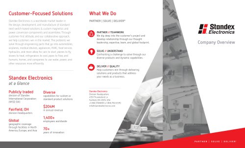 Standex Electronics Company Overview