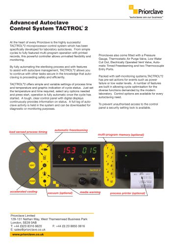 TACTROL®2 Advanced Autoclave Control System