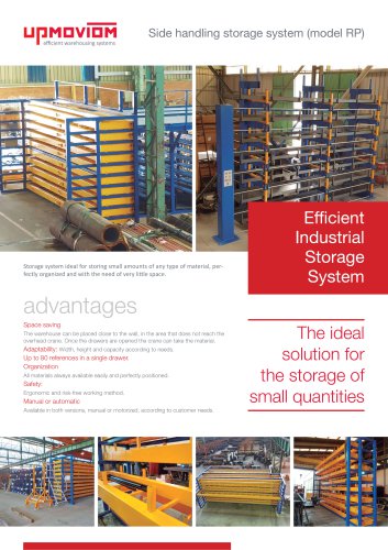 Side storage, cuts, pieces and cantilever