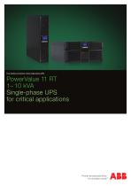 PowerValue 11 RT - Single-phase uPS for critical applications