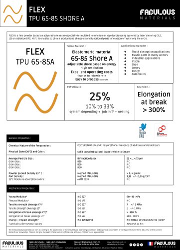 FLEX technical data sheet