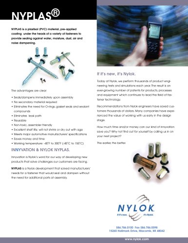 NYPLAS® Pre-applied Coating for Sealing