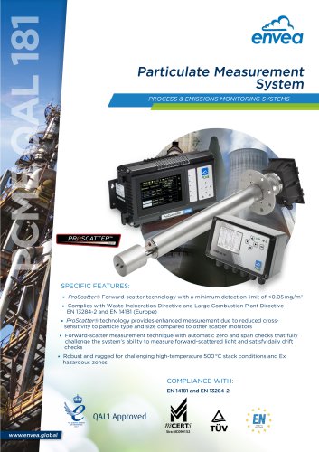 QAL181 stack particulate monitor QAL1 certified