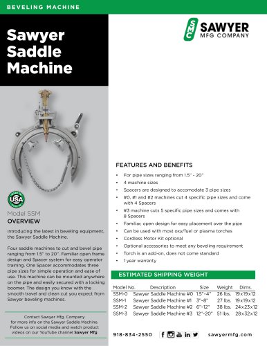 Sawyer  Saddle Machine