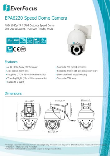 EPA6220 Speed Dome Camera