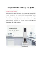 Saicheng-Torque Testers For Bottle Cap Seal Quality