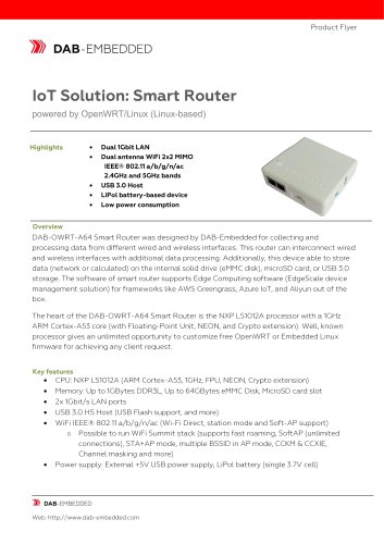 DAB-OWT-A64 product brief