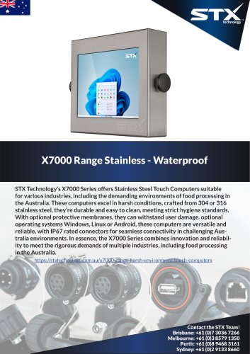 AU X7000 Stainless Waterproof Touch PC