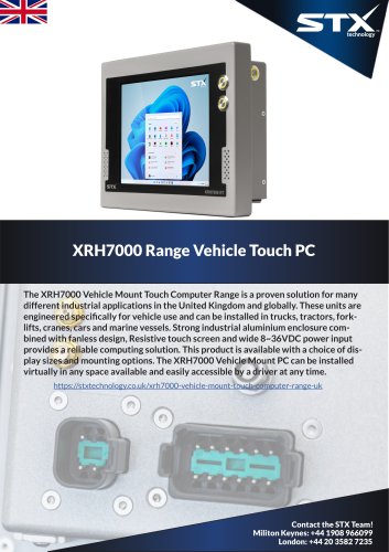 UK XRH7000 Range Vehicle Touch PC