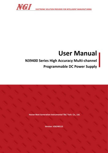 N39400 series User Manual multi channel programmable dc power supply