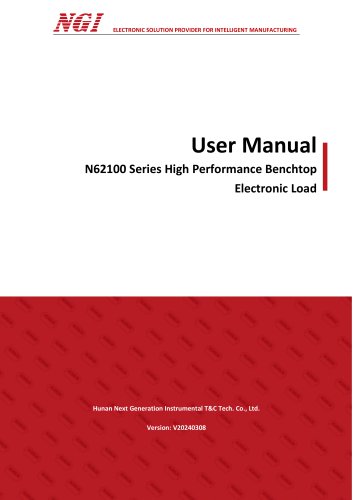 N62100 series User Manual benchtop laboratory programmable dc electronic load tester