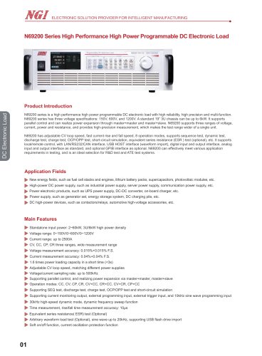 N69200 series Data Sheet high power programmable dc electronic load