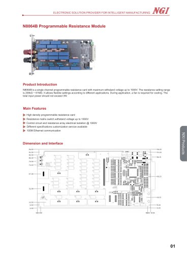 N8064B series Data Sheet programmable resistor