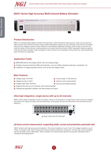 N8331 series Data Sheet lithium battery bms tester