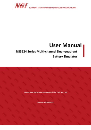 N83524 series User Manual programmable battery cell emulator