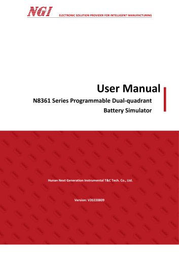 N8361 series User Manual bms test lithium battery cell emulator