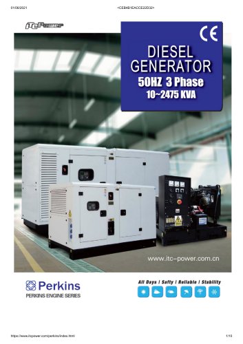 DIESEL GENERATOR 50HZ 3Phase 10∼2475KVA