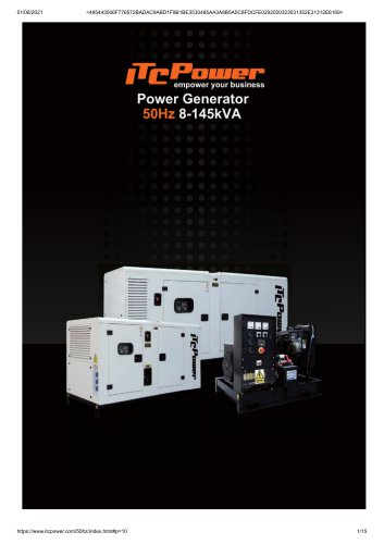 Power Generator 50Hz 8-145kVA