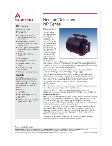 Neutron Detectors - NP Series