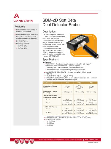 SBM-2D Soft Beta Dual Detector Probe