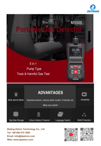 MS500 multi-gas monitors brochure