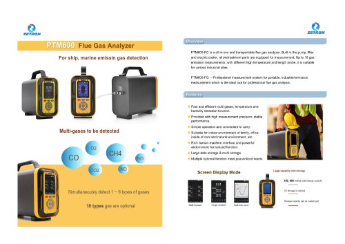 PTM600-FG Flue Gas Analyzer