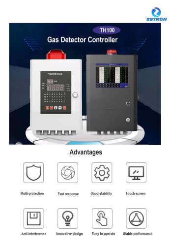 TH100 gas alarm control panel brochure