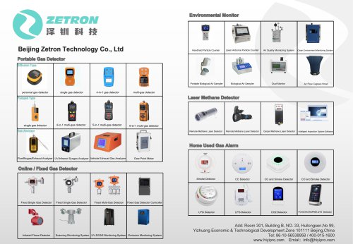 Zetron Multi-type Gas Detector Catalog